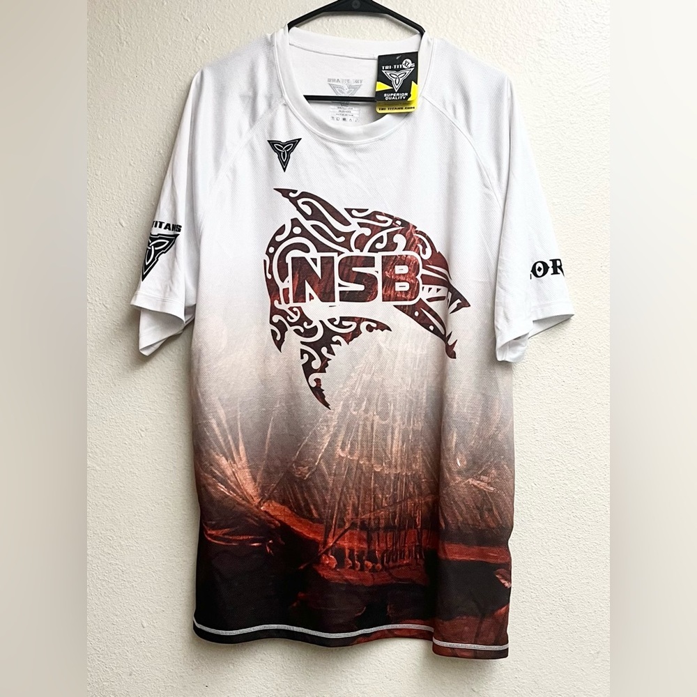 New Smyrna Beach Florida Polo Shirt Tri-Titans Fish NWT Men’s Size XL